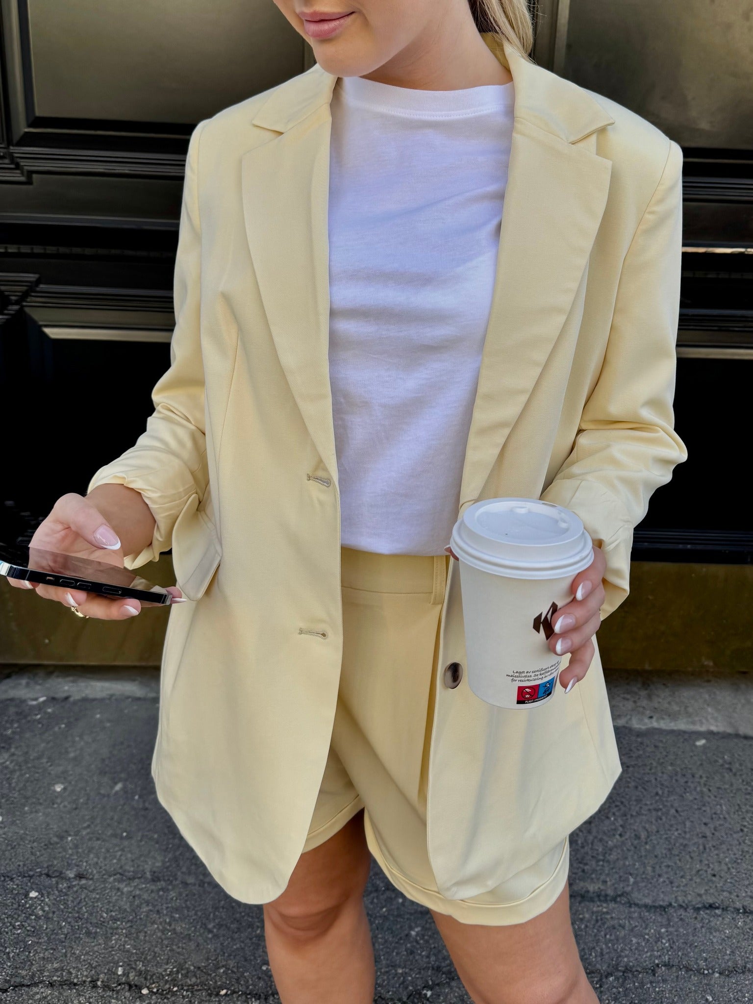 VIHANDI Blazer - Pale Banana